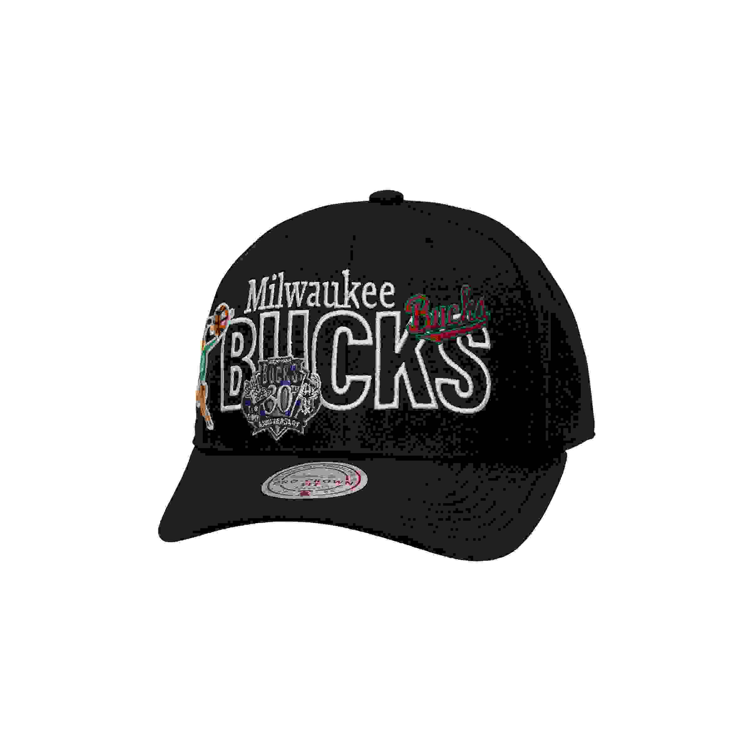 Mitchell & Ness Milwaukee Bucks Mash Up Black Snapback Hat